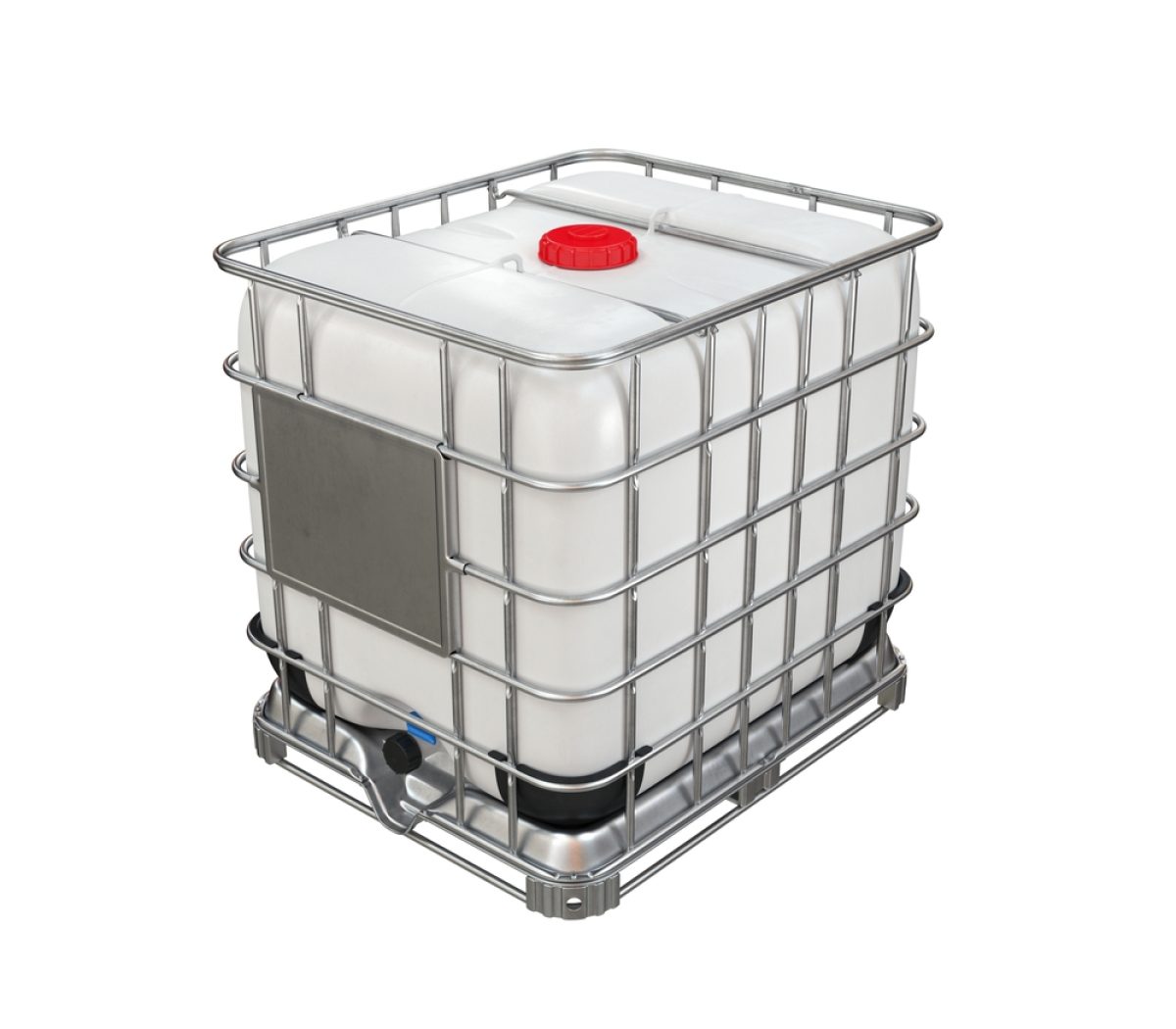 Ibc,Container,For,Liquids,Of,White,Color,On,A,White