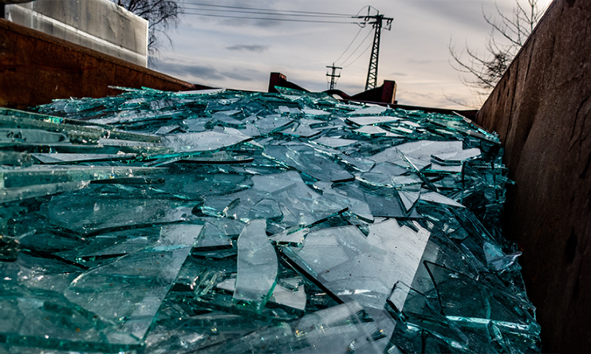 Glass waste