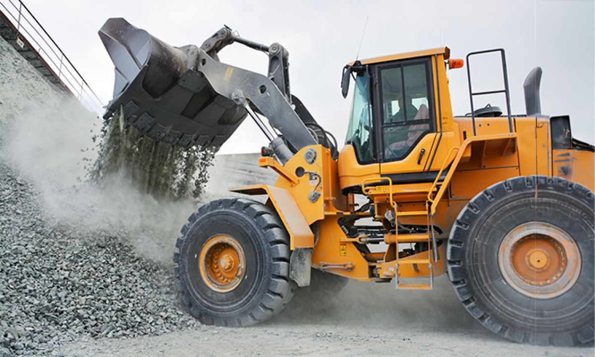 Limestone aggregate in concrete